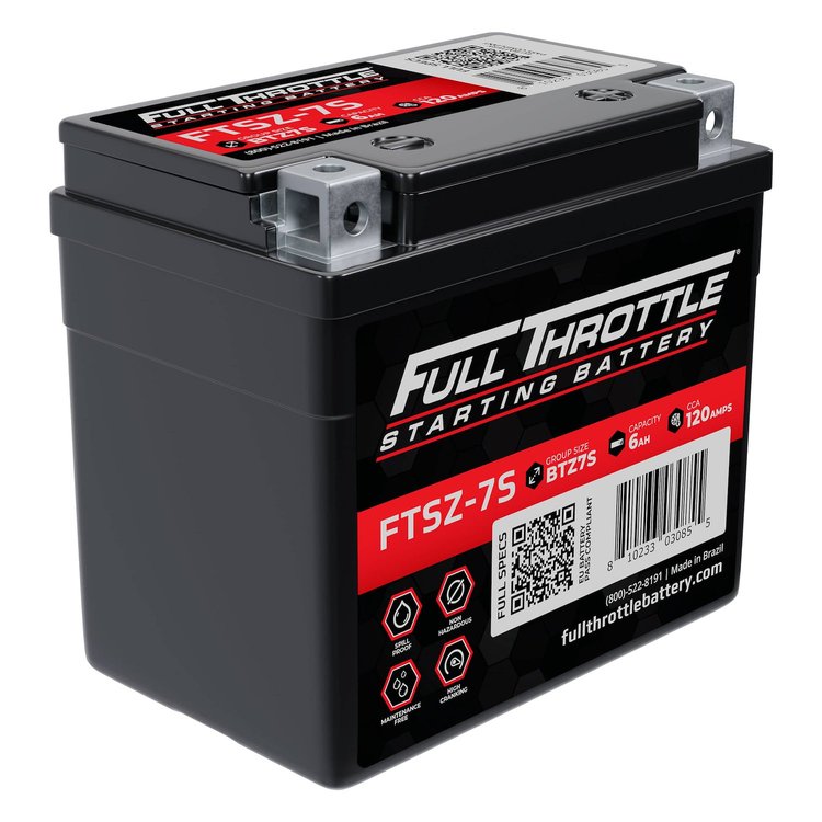 FTSZ-7S FTS-Series Powersport AGM 12 V Battery, Group: BTZ7S, 120 CCA, 6 AH, Terminal - Powersport Type 5