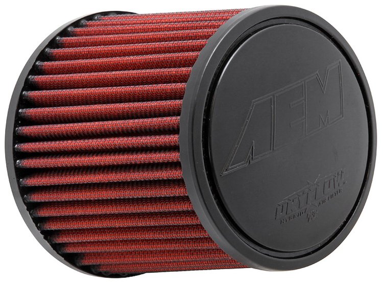 Dryflow Air Filter Replacement Conical Base OD-5.5 in./Top OD-4.75 in. Flange L-1 1/8 in. Flange ID-2.5 in. H-5 in. Centered