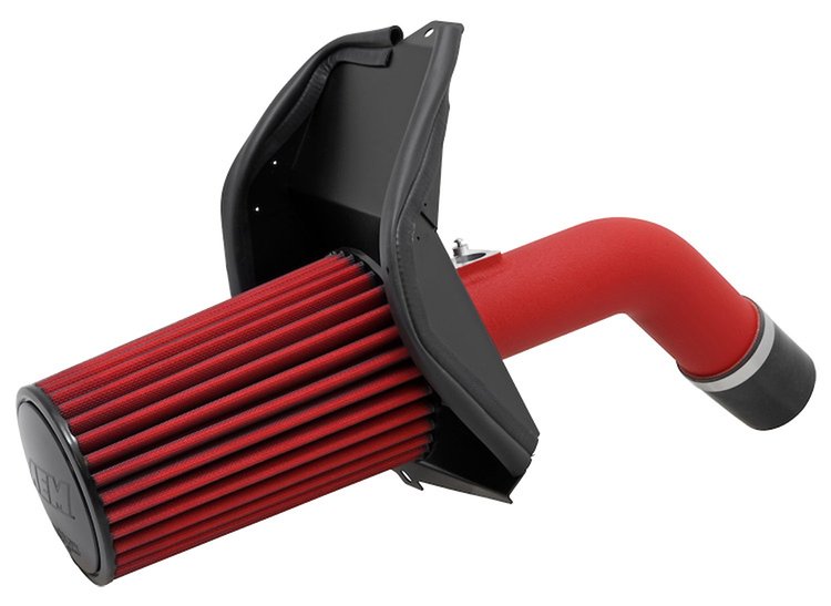 Cold Air Induction System Wrinkle Red