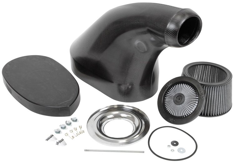 100-8504 Carbon Fiber Dragster Scoop Includes standard 4 BBL assembly, scoop & base