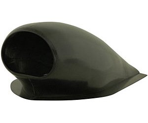 Carbon Fiber Pro-Stock Scoop Overall: 45" L x 18" W x 11" H Opening: 50 Square Inch D-Shaped