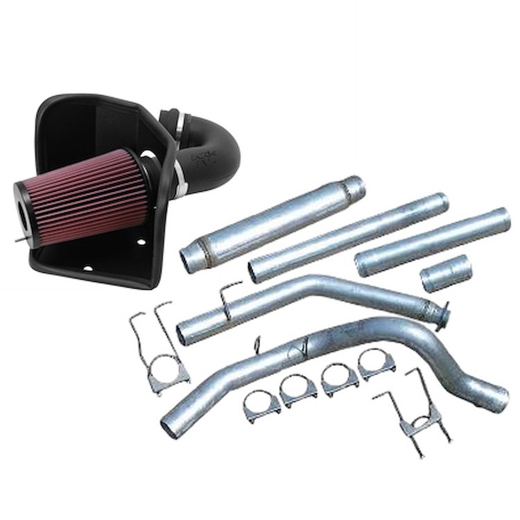 K&N FIPK Cold Air Intake with JEGS Exhaust System 1994-2002 Dodge Ram 2500/3500 5.9L Diesel