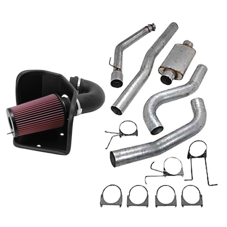 K&N FIPK Cold Air Intake with JEGS Exhaust System 1994-2002 Dodge Ram 2500/3500 5.9L Diesel