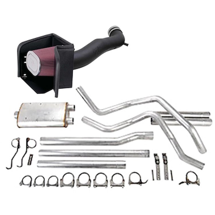 K&N FIPK Cold Air Intake with JEGS Exhaust System 2003-2008 Dodge Ram 1500/2500/3500 5.7L