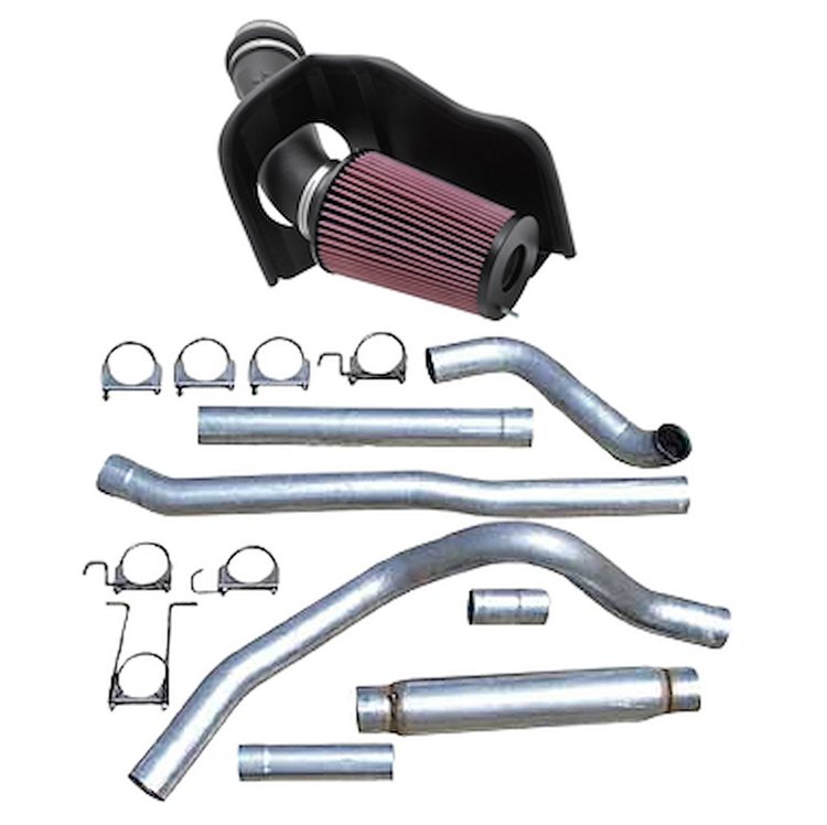 K&N FIPK Cold Air Intake with JEGS Exhaust System 1999-2004 Ford F250/F350 7.3L Diesel