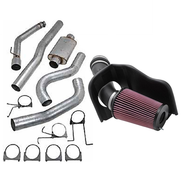 K&N FIPK Cold Air Intake with JEGS Exhaust System 1999-2003 Ford F250/F350 7.3L Diesel