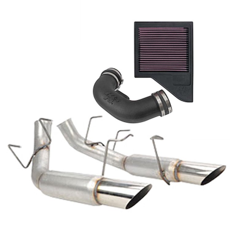 K&N FIPK Cold Air Intake with JEGS Exhaust System 2011-2014 Ford Mustang 5.0L