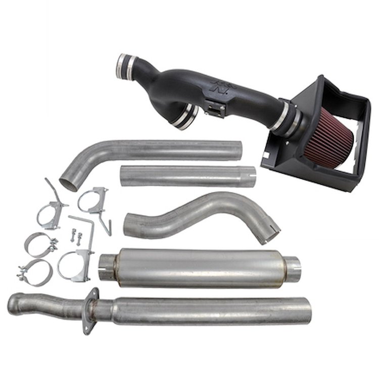 K&N FIPK Cold Air Intake with JEGS Exhaust System 2011-2014 Ford F150 3.5L EcoBoost