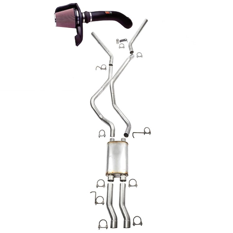 K&N FIPK Cold Air Intake with JEGS Exhaust System 2001-2006 Chevy SIlverado/GMC Sierra 2500/3500 6.0L