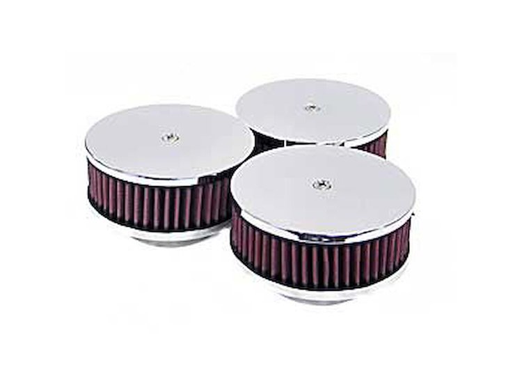 60-1350 Custom Nostagia Air Cleaner Assembly Flange Dia. :One 2-5/8 in. and Two 3-1/16 in.