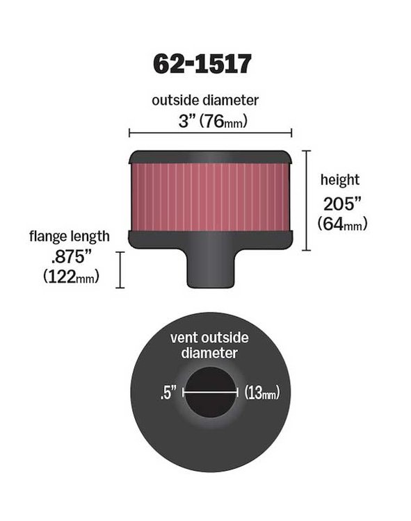 Air Filters CRANKCASE VENT 1/2 ID S3