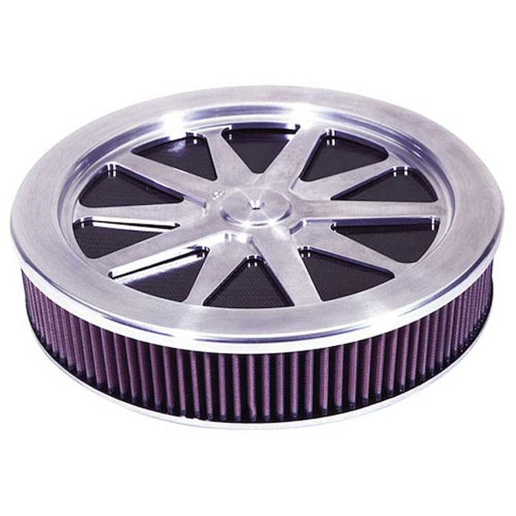 10-Spoke Air Cleaner Assembly, 1-1/4" Drop Base, 2-3/4" Total Height