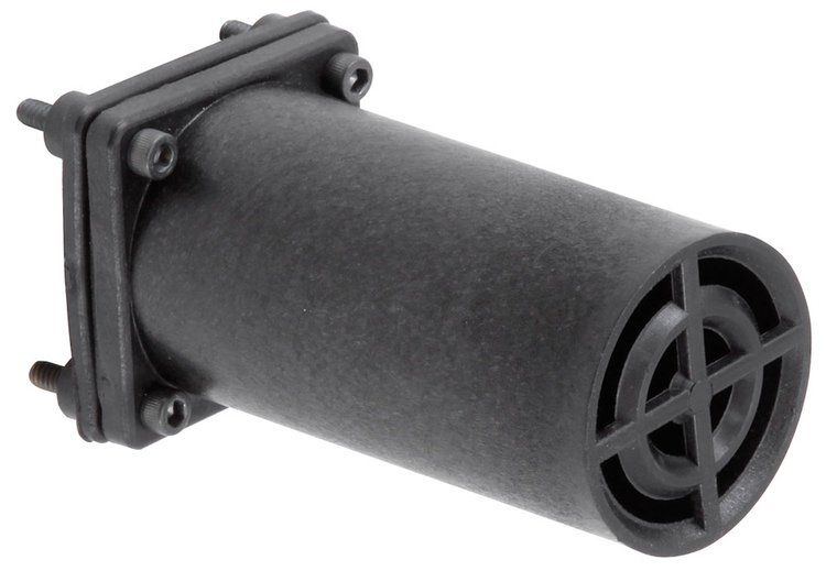 Plastic Vent Adapter Universal, Straight, 3.375" H x 1.5" W x 3.375" L Use with 1-1/2" Flanged Filter
