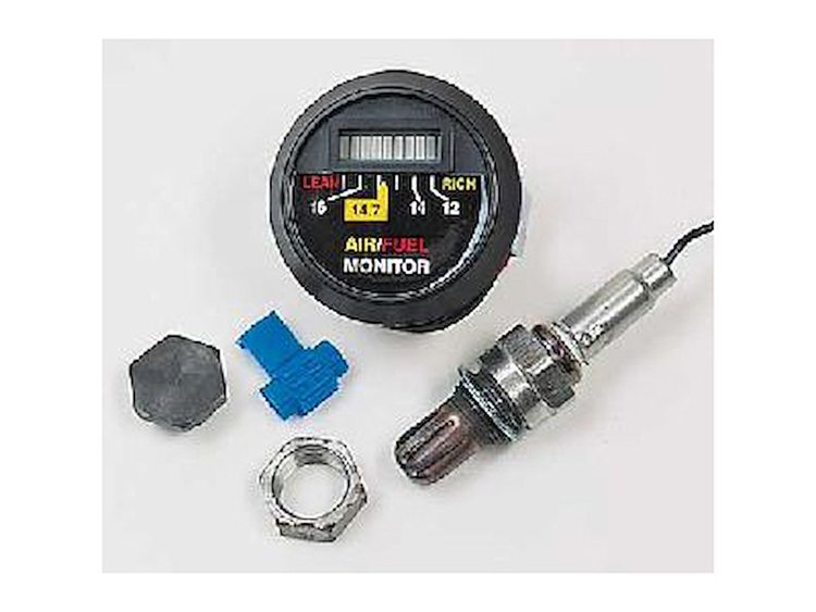Air/Fuel Ratio Monitor Round " In-dash" Complete Kit Includes monitor, sensor and weld-on fittings