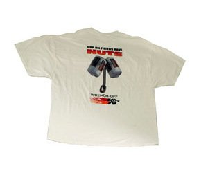 T-SHIRT WHITE OUR OIL FILTERS HAVE NUTS XX-LARGE