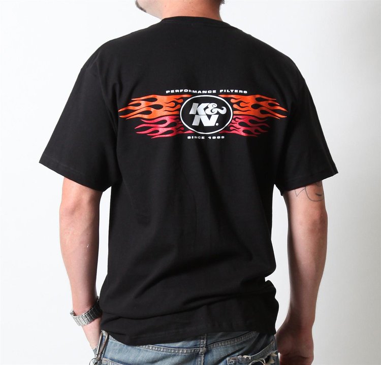 T-Shirt Clssc Flames Blk