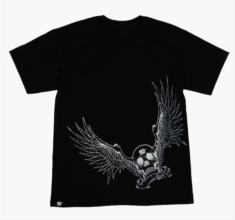 T-Shirt Wngd Rac Skll Blk