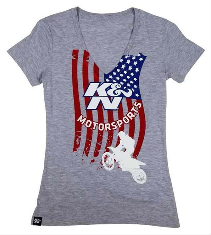 T-Shirt VNeck Americn GRY