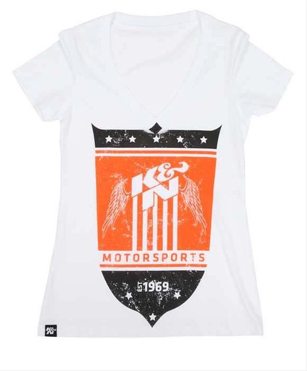T-Shirt VNeck K&N White