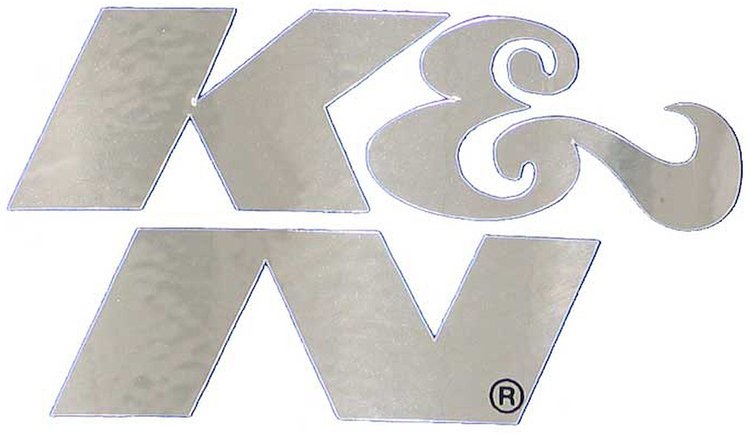 K&N Decal 2-1/4" x 1-1/8" Die Cut Chrome