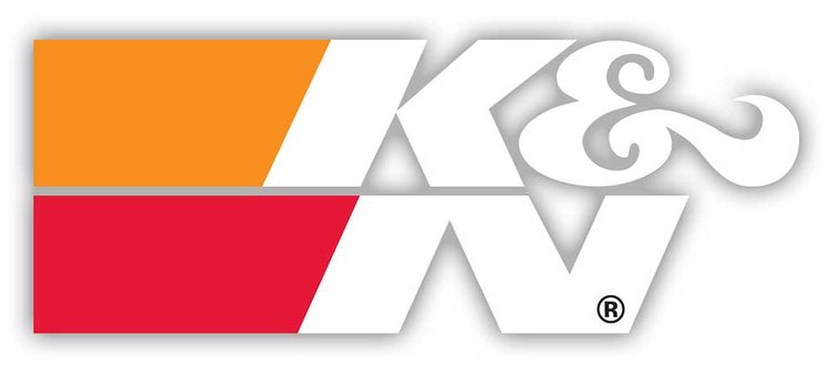K&N Decal 2-1/2" x 6-1/2" White Letters