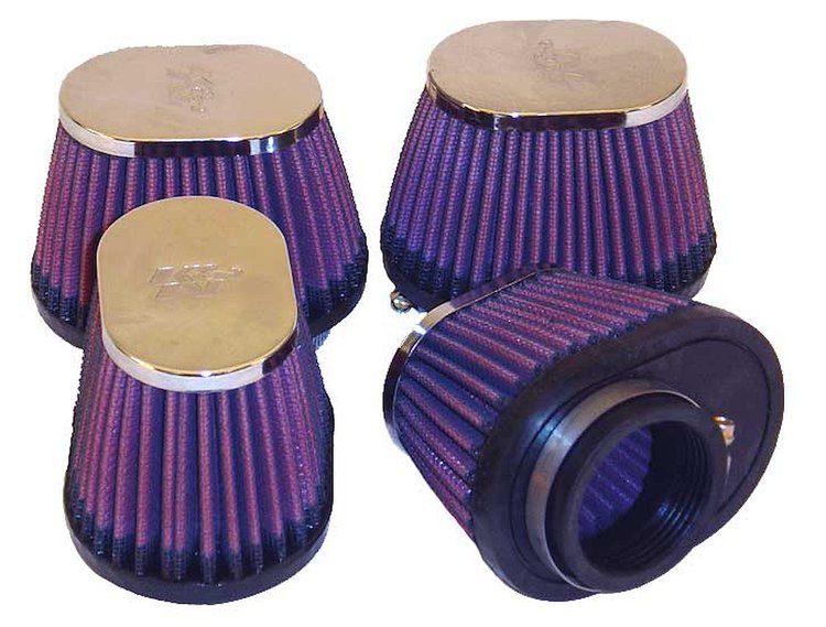 Oval Tapered Universal Clamp-On Air Filter Flange Dia - F: 1.75" , 44mm