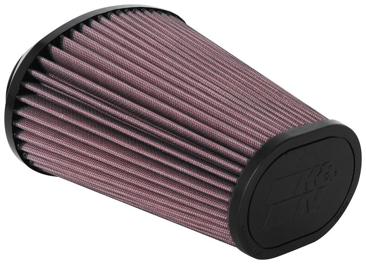 RU-5063 Oval Tapered Universal Clamp-On Air Filter w/Oval Flange: 4.813 in. x 2.844 in.