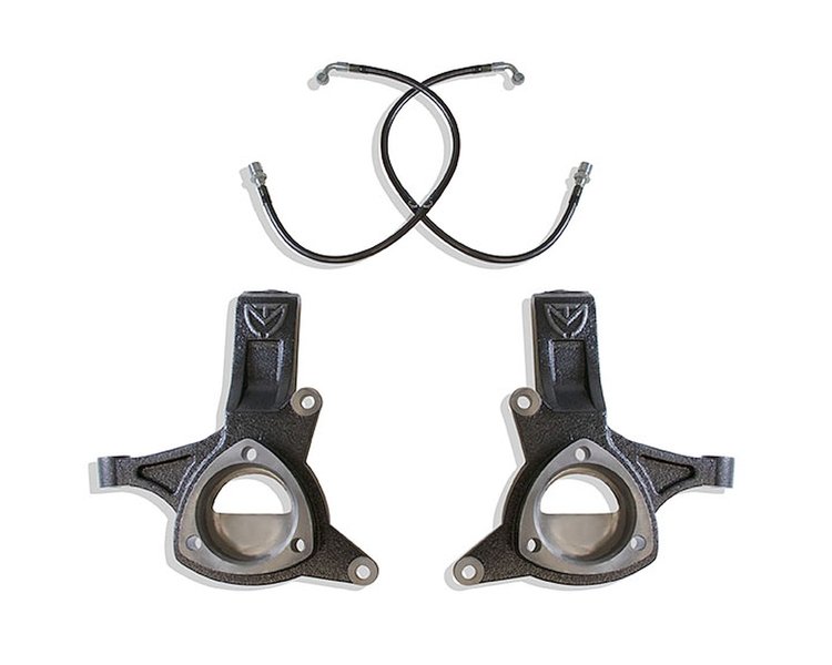 701550 5" Lift Spindles W/ Brake Lines Fits 2007-2019 Chevy/GMC Silverado/Sierra 1500
