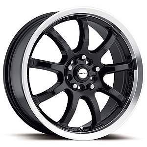 Ultra 169 F-9 Focal Series Gloss Black FWD Wheels Size: 16" x 7"