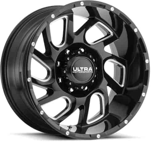 Ultra 221 Carnage Gloss Black w/ Milled Accents 17" x 9"