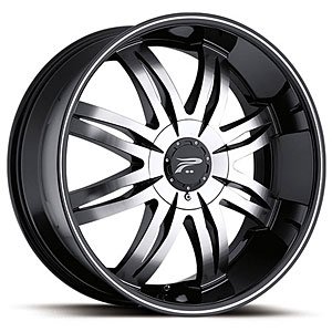 Ultra 298 Diamonte Platinum Series Gloss Black RWD Wheels Size: 24" x 9.5"