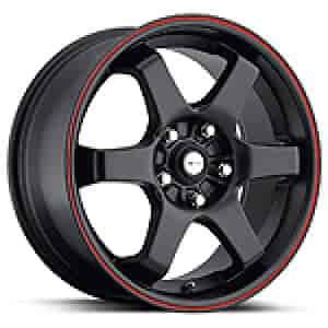 Ultra 421 X Focal Series Matte Black w/ Red Stripe FWD Wheels Size: 18" x 8.5"
