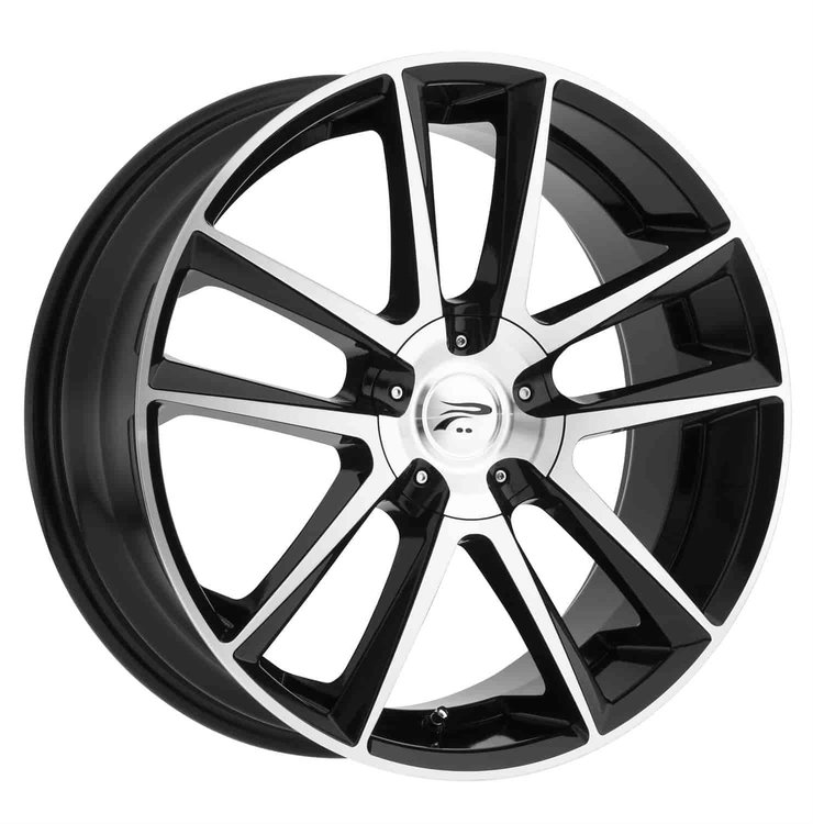 Gemini 17X7.5 5X108/4.5 5 +40 Gloss Black w/ Diamond Cut Face