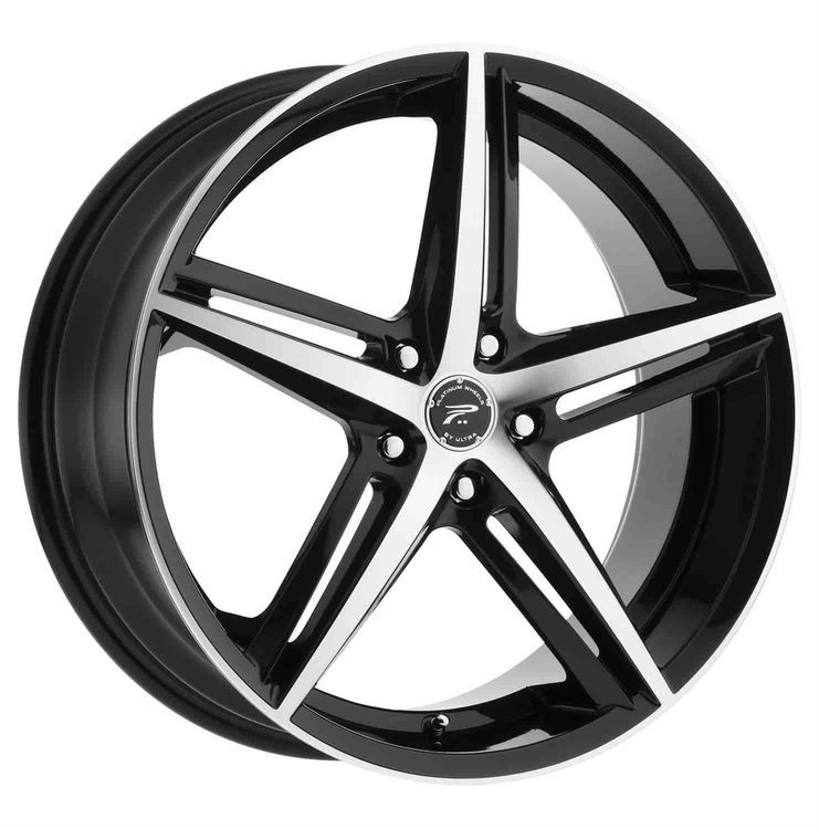 Smooth Trip 18X8 5X115 5. +35 Gloss Black w/ Diamond Cut Face