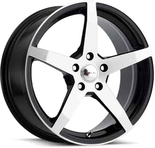 Focal 455 F-55 Gloss Black with Diamond Cut Face Wheel 17" x 7"