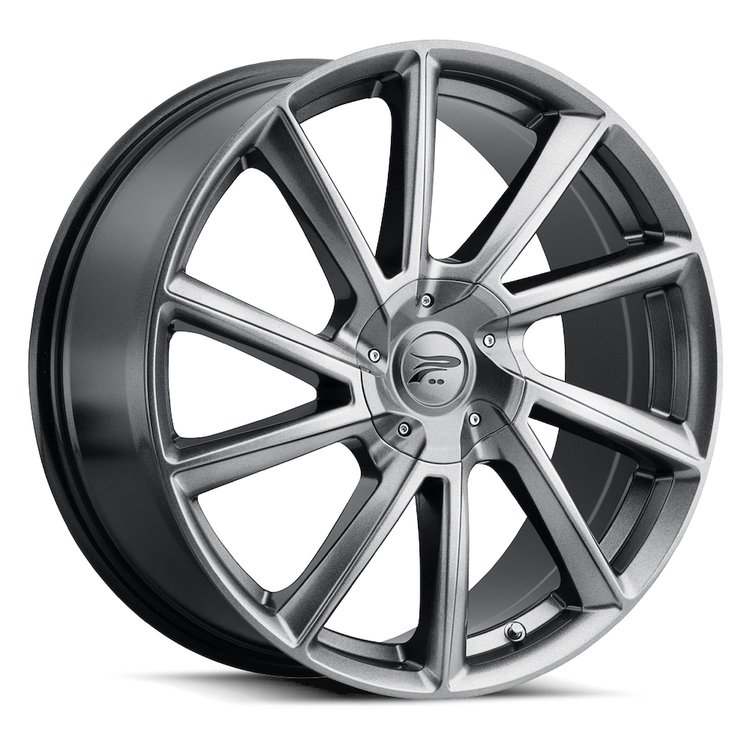 466-8814G+40 466-Series Mystic Wheel [Size: 18"x8"] Bright Graphite Silver Finish