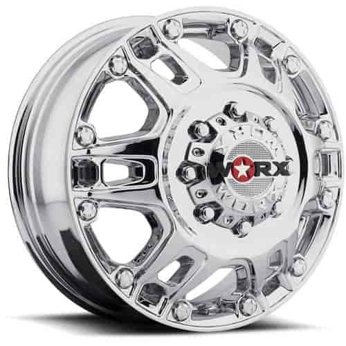 Front Beast Chrome Dually Wheel Size: 17" x 6-1/2"