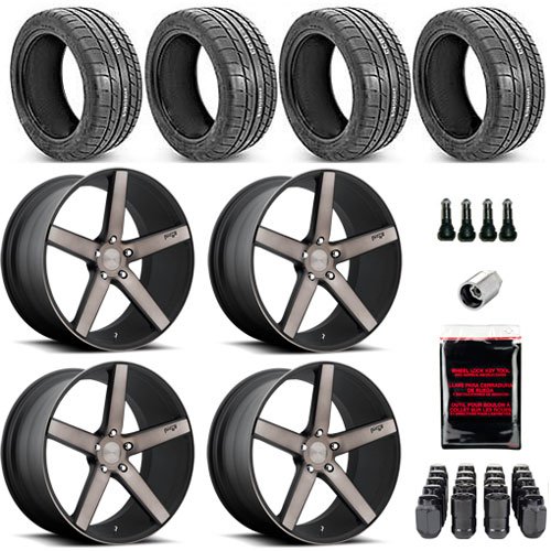 Niche M134 Milan Wheel and Tire Kit 2009-14 Challenger w/o TPMS Includes: