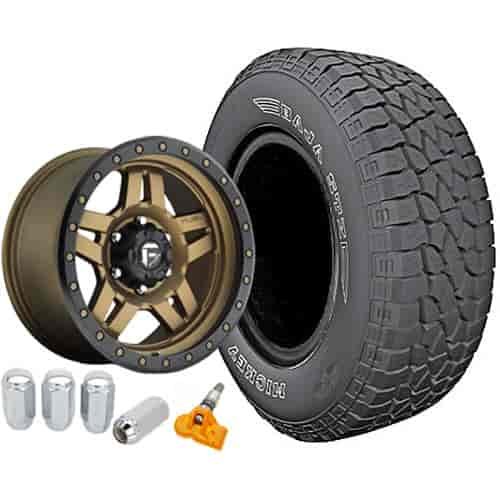 Jeep JK Fuel Off-Road D583 Wheel and Tire Kit 2007-15 Jeep Wrangler JK Includes: