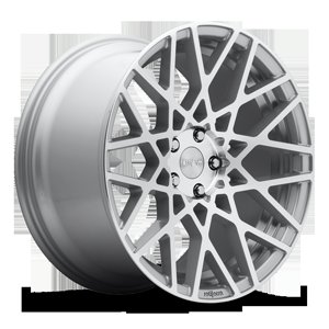 Rotiform R110 BLQ Wheel [Size: 18" x 8.5"] Gloss Silver w/Machined Edge