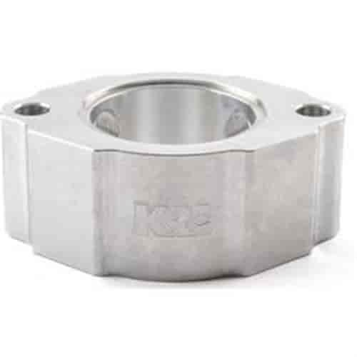 THERMOSTAT HOUSING SPACER 1.5 THICK WITH TWO 3/8 PIPE HOLES ANODIZED