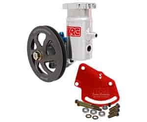 SB CHEVY HEAD MOUNT ALUMINUM PUMP W/ BOLT-ON TANK / 6.0 V-BELT PULLEY