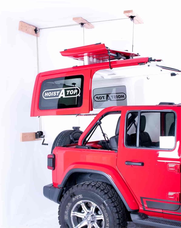 Hoist-A-Top with Hand-Operated Crank for 2018-2019 Jeep Wrangler JL Unlimited 4-Door