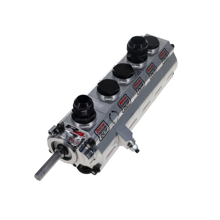 04-5096-HEX R4 5-Stage Front Pressure Dry Sump Oil Pump [1.4 in. Pressure, 1.4 in. Scavenge, Hex Drive]