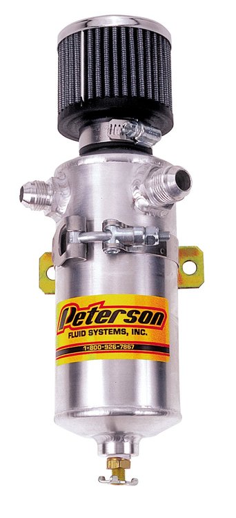 Spun Aluminum Oil Breather Tank (1) -12AN Male Fitting