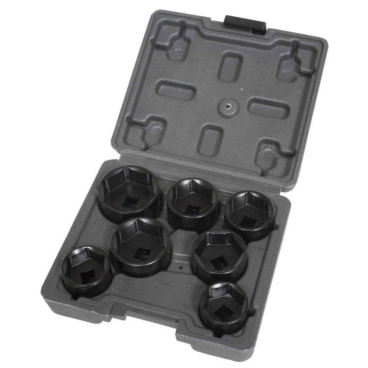Low Profile 7 Piece Filter Socket Set