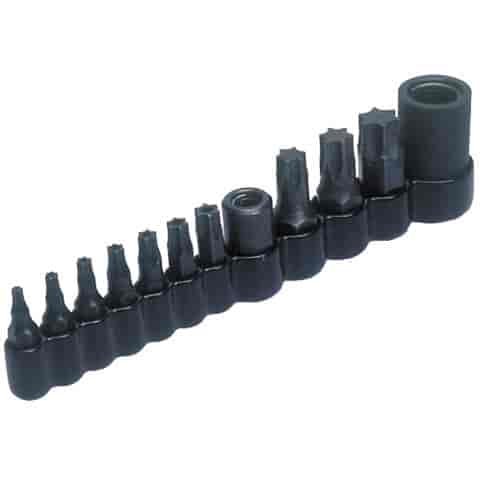 Master Ten Piece Tamper Resistant Torx Bit Set