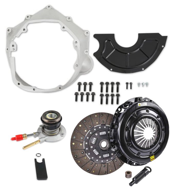 LK4100K1 Cast-Aluminum Bellhousing Kit for Chevy Small Block, Big Block Engines to Tremec GM T-56 and Magnum w/Clutch Kit & TOB