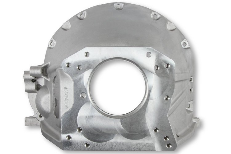 Cast-Aluminum Bellhousing for Small Block Mopar 318/360 and Gen III Hemi w/ Mopar 3/4 Speed or Ford Style TKX/TKO Transmission