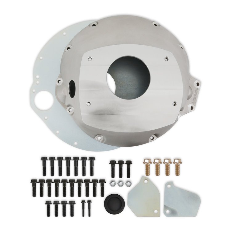 Cast-Aluminum Bellhousing Kit for Mopar Gen lll Hemi with GM-Pattern TKX and TKO Transmissions